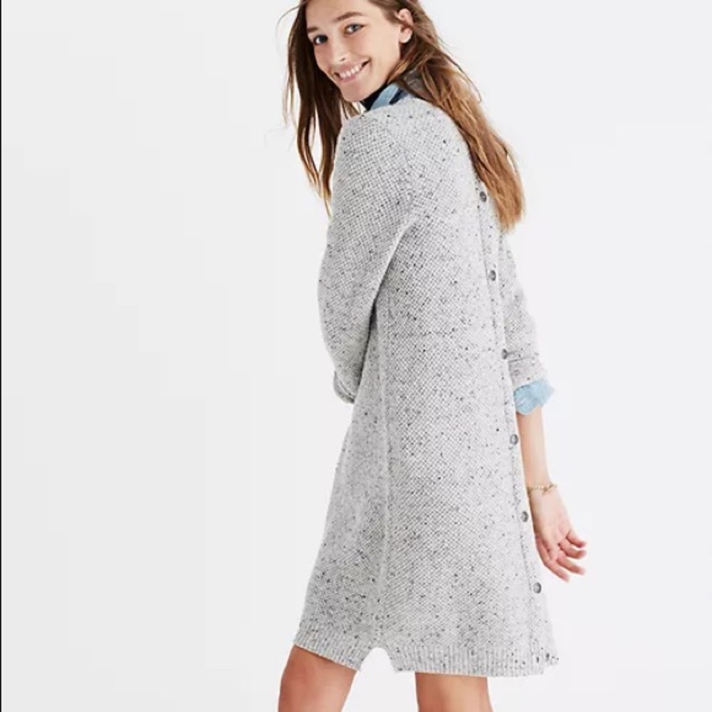 Madewell Button-Back Sweater Dress XS EUC